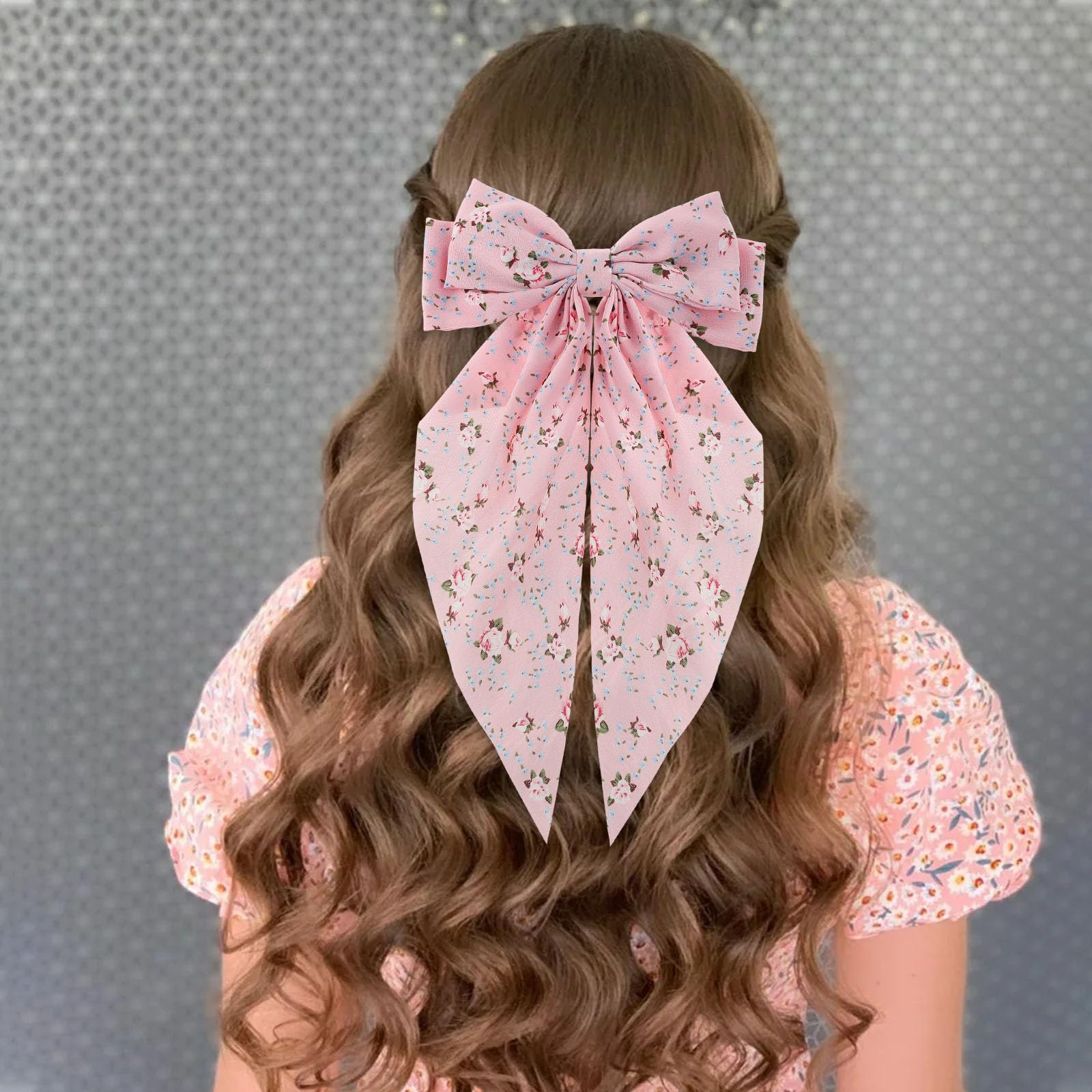 Amazon.com : Andibro Pink Large Hair Bows, Silky Satin Big Bow